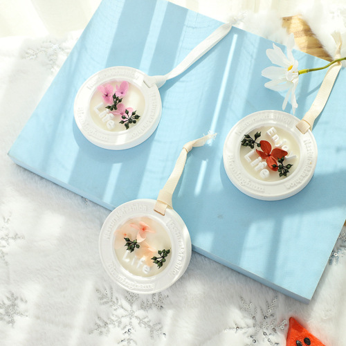 创意石膏香薰蜡片干花伴手礼挂件衣柜卧室厕所持久清香香氛片摆件