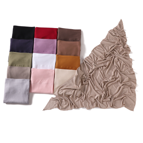 cross-border new arrival pure color soft breathable modal triangular binder elastic mercerized cotton women‘s hair towel cover bandana scarf