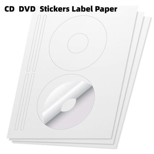 50 sheets of dvd cd stickers inkjet printing cd stickers photo paper highlight photo paper cd stickers adhesive cd stickers