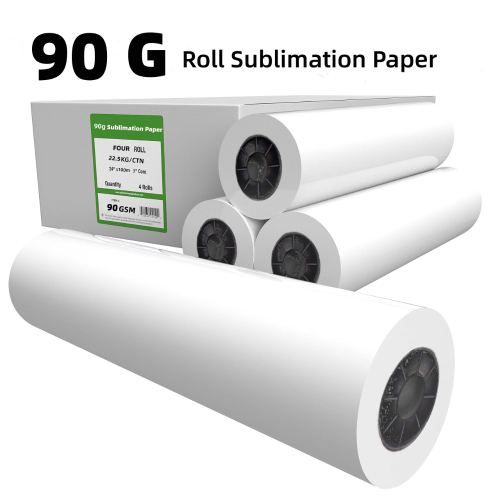 90g reel thermal sublimation paper 0.61m thermal transfer paper digital heat transfer patch transfer paper digital calico paper thermal sublimation paper
