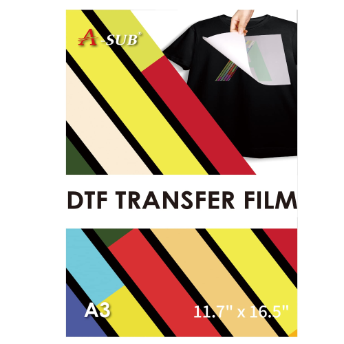 -SUB DTF White Ink Printing Film 25 Sheets A3 Suitable for Dark Color Cotton Light Color Polyester Material 