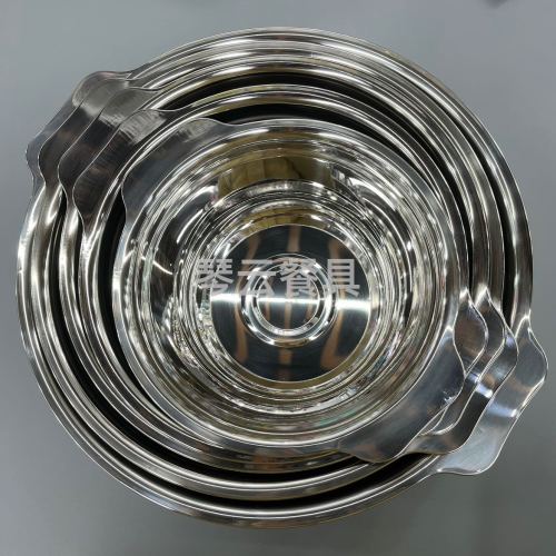 stainless steel binaural hot pot dish stainless steel plate