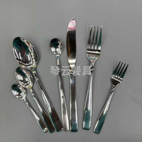 tableware stainless steel knife， fork and spoon stainless steel spoon kitchen supplies