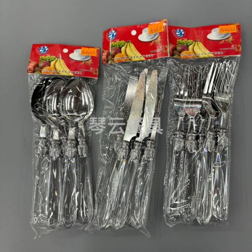kitchenware plastic handle spoon large fork dinner knife tableware