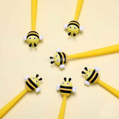 Creative Silicone Cute Gel Pen 0.5mm Bee Student Pen Student Toys Gift