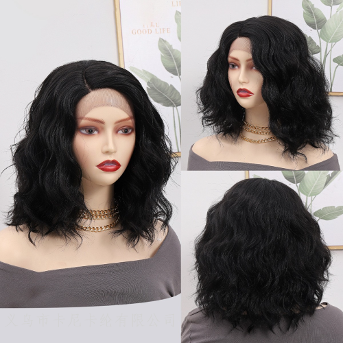 Wholesale Cross-Border Mid-Length Curly Hair European and American Wig Hair Curly 