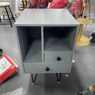 495 Nordic Gray Bedside Table