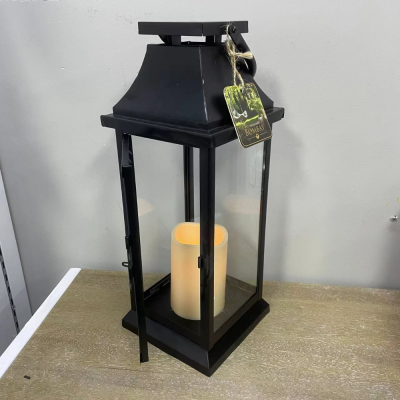 528 Glass Lantern Electronic Candle Holder