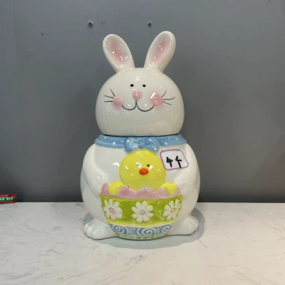 589 Ceramic Rabbit Sealed Jar
