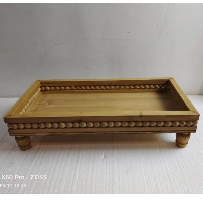 Wooden Tray Rectangular Small Table Storage