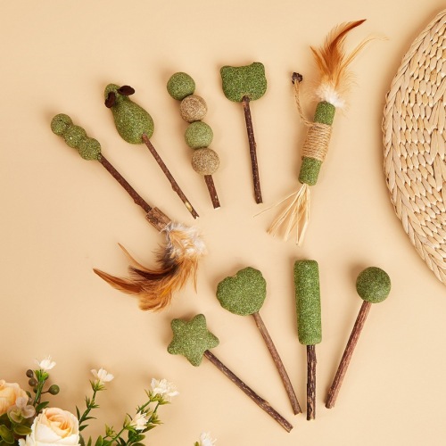 宠物猫薄荷棒棒糖木天蓼逗猫磨牙洁齿棒趣味猫咪零食玩具宠物用品