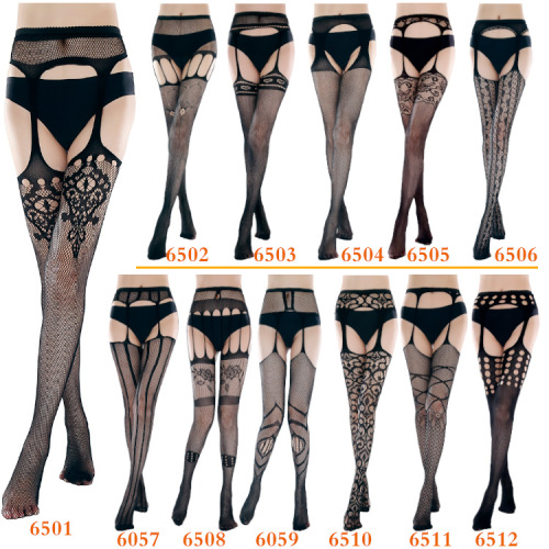 sexy underwear fishnet stockings non-slip garter belt web pants open one-piece stockings nurse stewardess socks wholesale