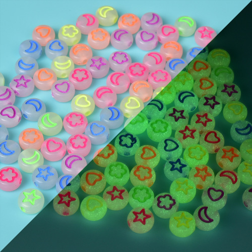 one-catty-package luminous beads beads ornament diy bracelet accessories accessories acrylic beads set-105