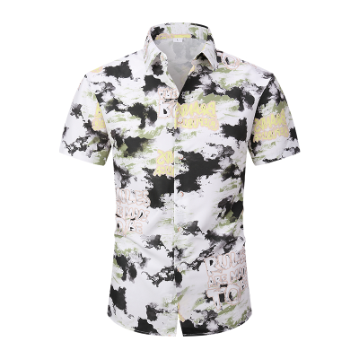 2024 New design casual button up printing hawaiian short sleeve shirts beach for men