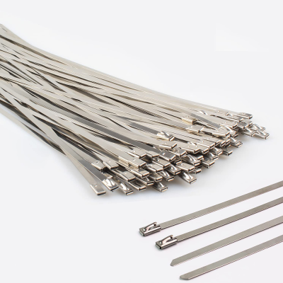 Metal Zip Ties 4.6X 30cm 304 Stainless Steel Zip Ties 200 Lbs Tensile Strength Self-Locking Straps