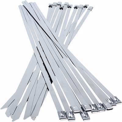 Metal Zipper 12 Inches Heavy-Duty 304 Stainless Steel Zipper Cable Tie 20 Pounds Tensile Strength Self-Locking Cable Tie