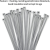 Cable Zip Ties, Self-Locking 4/6/8/10/12 Inch Nylon Cable Ties Garden and Workshop (Silver)