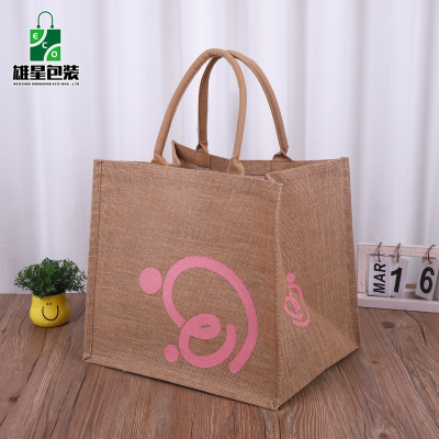 Sack Shopping Tote Bag Art Diy Good Products Wholesale Three-Dimensional Linen Gunnysack Printing Logo