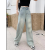 Light-Colored Wide-Leg Jeans for Women 2024 New Summer Thin Small Loose Straight Drooping Mop Pants Women