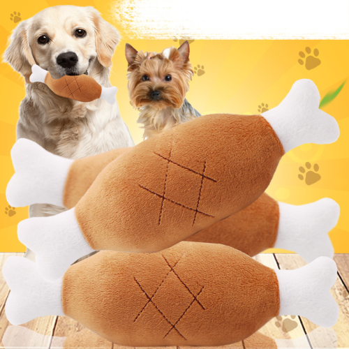 double bones chicken leg fruit carrot vegetable pet dog cat plush vocalization bite-resistant toy supplies wholesale