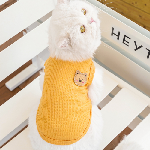 pet clothing waffle bear summer vest teddy small and medium-sized dogs cat dog clothes factory wholesale