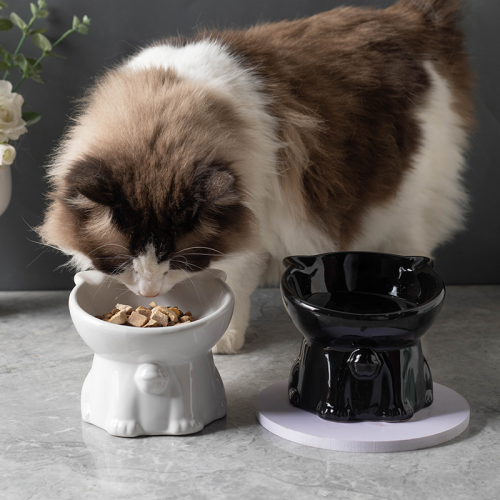 ceramic cute  bowl b drinking high leg  bowl  food holder dog bowl anti-tumble  food bowl pet supplies