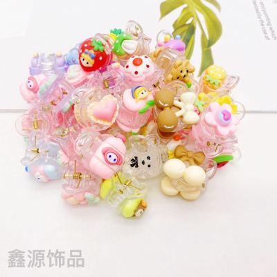 Soft Moetry Baby Hair Accessories Small Jaw Clip Cute Cartoon Hairpin Girl Press Clip Barrettes Head Accessories