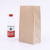 Environmental Protection Kraft Paper Bag Snack Takeaway Fast Food Baking Bread Bag Food Packaging Holding Bag Square Bottom Oil-Proof Wrapping Paper Bag