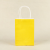 Thicken Kraft Paper Handbag Printing Logo Yellow and White Catering Packing Bag Color Portable Paper Bag Takeaway Packing Bag