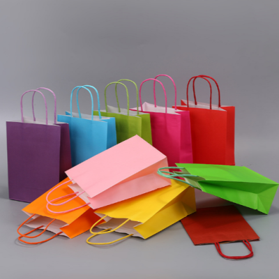 Clothing Packing Bag Printing Logo Disposable Gift Handbag Pastry Cake Paper Bag Kraft Paper Cloth Bag