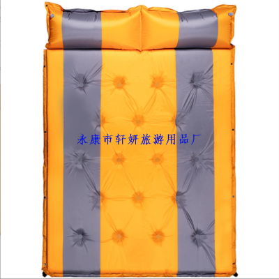 Outdoor Camping Automatic Double Splicing Inflatable Mattress Camping Picnic Floor Mat Factory Direct Sales Wholesale