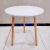 Simple Home Small Apartment Dining Tables and Chairs Set Balcony Leisure Negotiation Coffee round Table Solid Wood Table
