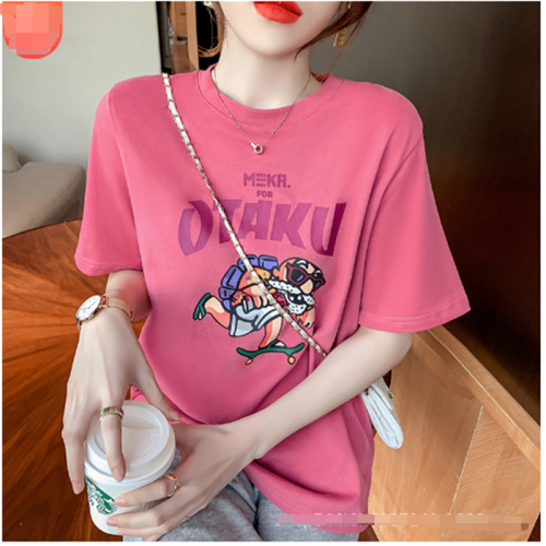 2024 summer clothing new women‘s clothing short-sleeved t-shirt korean style loose internet hot ins super popular half-sleeve t-shirt top trendy
