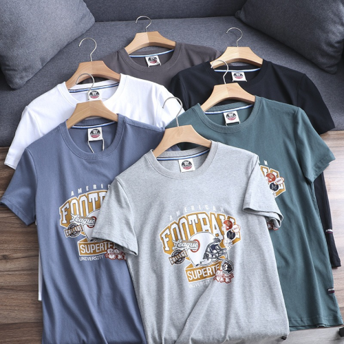 summer new men‘s short-sleeved t-shirt stall men‘s cotton t fashion brand half sleeve top loose short sleeve wholesale