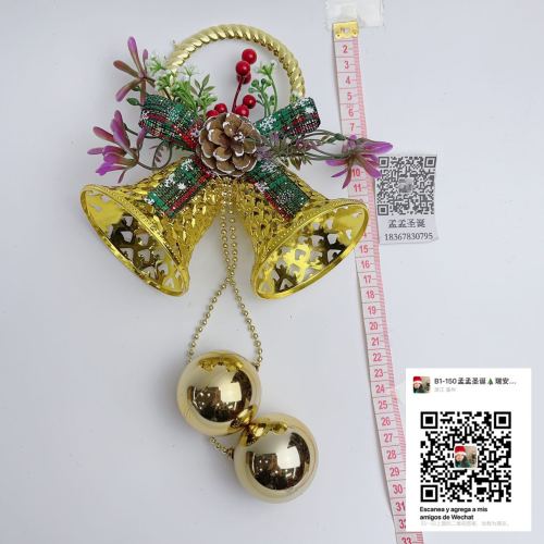 factory christmas christmas decorations christmas tree ornaments plastic bell copper bell pendant ornaments creative gifts