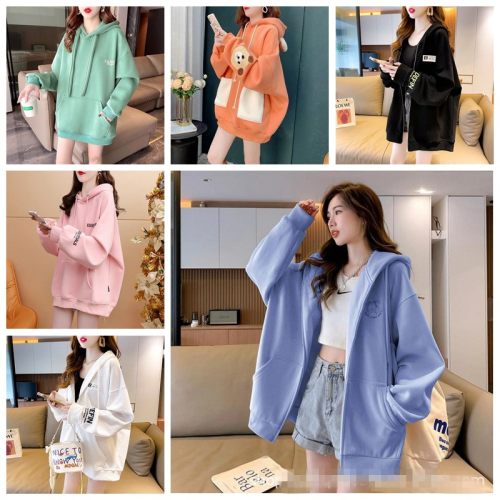 Factory Women‘s Sweater British Fashion Warm Keeping Sports Coat Women‘s Live Stall First-Hand Supply Clothing Wholesale
