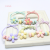 New Abacus Beads Pairs of Knotted Rubber Bands Small Fresh Simple Cream Series Cute Flowers Hair Rope Headdress Wholesale