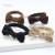 Spring Color Pleated Bowknot Headband High Elastic Hair Tie Milk Tea Color Rubber Band Does Not Hurt Hair Double Hair Accessory for Ponytail Women