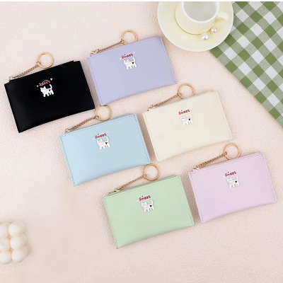 Yiding Bag Wallet Women's Short Card Holder Small Wallet Simple Buckle Coin Purse