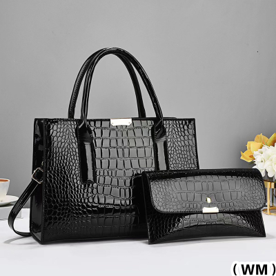 Meifang Bag Yiding Bag New Crocodile Pattern Women's Bag Fashion Three-Piece Set Big Bag
