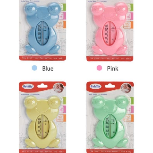 婴儿卡通青蛙水温计 宝宝洗澡测量水温计 安全干湿两用温度计