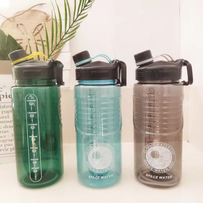 1700ml Foreign Trade New Tumbler Environmental Protection Plastic Water Bottle Bounce Cover Sports Kettle Student Portable Leak-Proof Cup