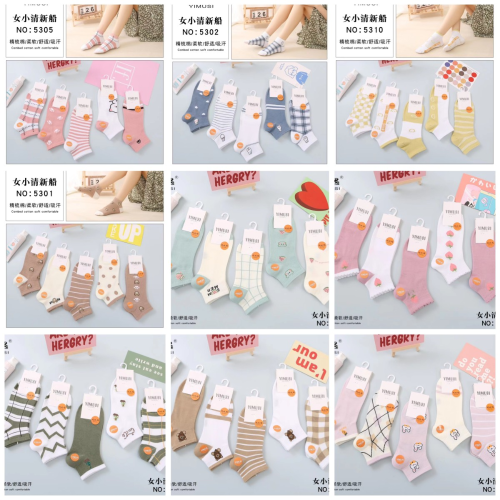 Spring and Summer New Boat Socks College Style Colored Cotton Socks Women‘s Fresh Boat Socks Breathable Sweat-Absorbent Invisible Women‘s Socks Wholesale