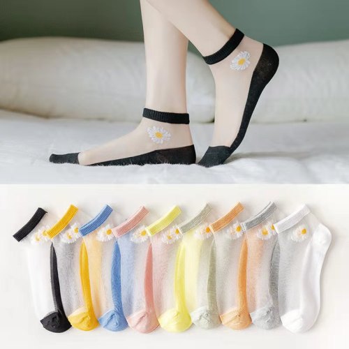 daisy crystal boat socks for women ins fashion short socks online celebrity summer khaki stockings women‘s thin socks manufacturers wholesale