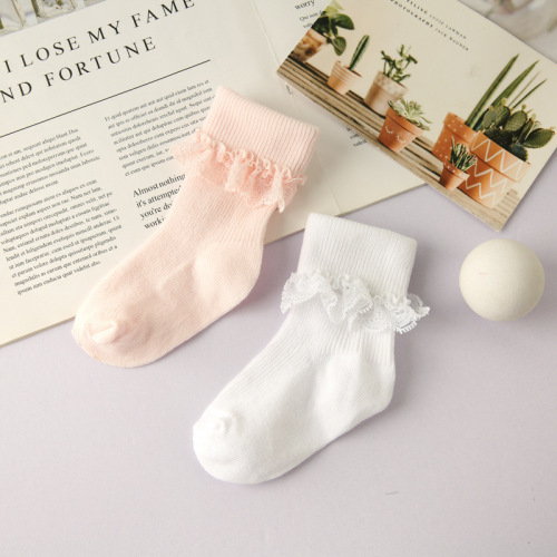 socks baby girl spring and summer socks sweat-absorbent breathable summer mid-calf socks sports spring and autumn short ins girls wholesale