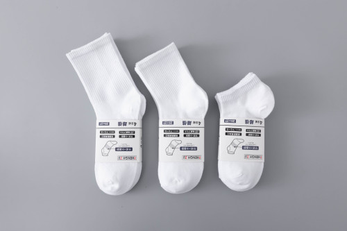 纯棉袜子高橡筋网红爆款男士船袜中筒ins纯白色女生透气吸汗防滑