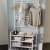 Popular Dormitory Rental House Shoe Rack Simple Door Household Integrated Storage Shoe Cabinet Dustproof Coat Rack