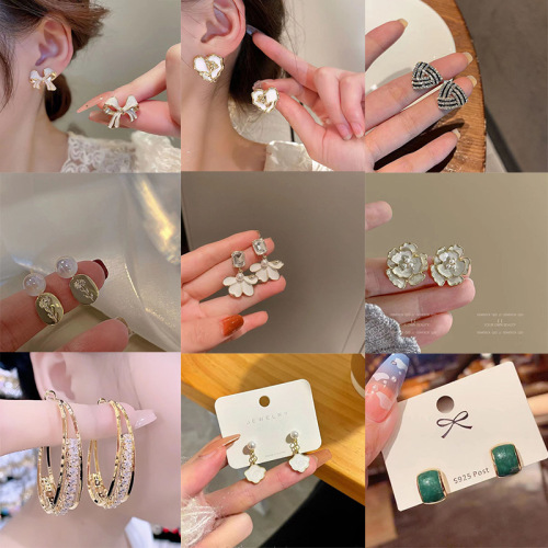 925 silver needle pearl zircon earrings female high sense niche temperament cold wind mori style eardrops earrings wholesale