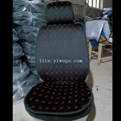 Foreign Trade Export Car Seat Cushion Seat Cover Flannel Quilted Embroidery Seat Cover Car Supplies Wholesale