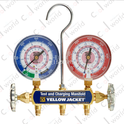 Yellow Jacket R12/R22/R134A/R404A manifold gauge set